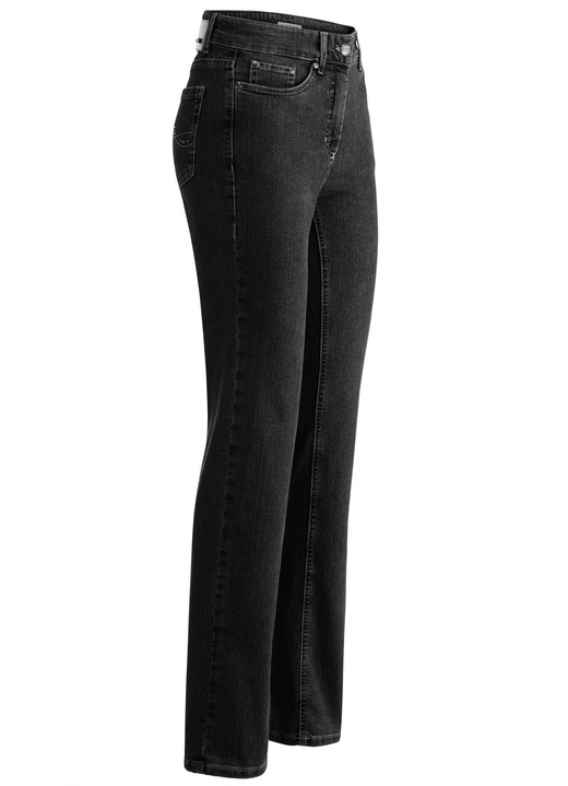 Broek met knoop- en ritssluiting - comfortabele jeans ROMI, in Größe 018 bis 052, in Farbe SCHWARZ Ansicht 1