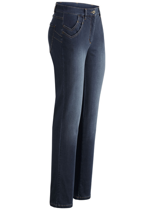 Broek met knoop- en ritssluiting - Jeans met een slimme zakoplossing, in Größe 017 bis 050, in Farbe DUNKELBLAU Ansicht 1