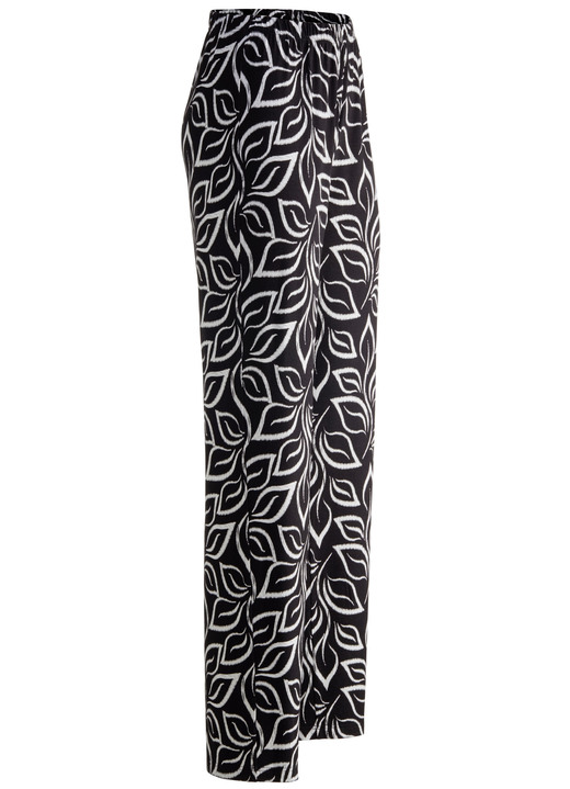 Broeken met elastische band - Broek met comfortabele breedte, in Größe 018 bis 054, in Farbe ZWART-WIT Ansicht 1