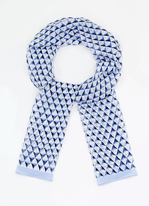 - Sjaal, in Farbe WEISS-BLEU-HELLGRAU Ansicht 1