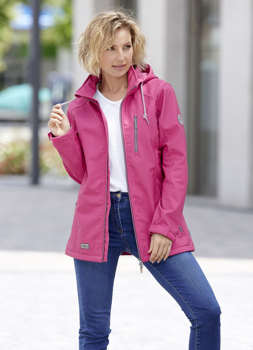 Kort - Functioneel jack met afneembare capuchon Kort - Functioneel jack met afneembare capuchon, in Größe 036 bis 052, in Farbe PINK