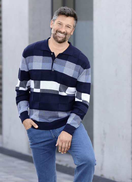 Multicolor - Polo-trui, in Größe 046 bis 062, in Farbe MARINE-BLAU Ansicht 1