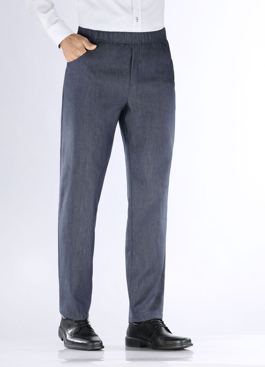 Broeken - Elegante pull-on jeans, in Größe 024 bis 062, in Farbe BLAU Ansicht 1
