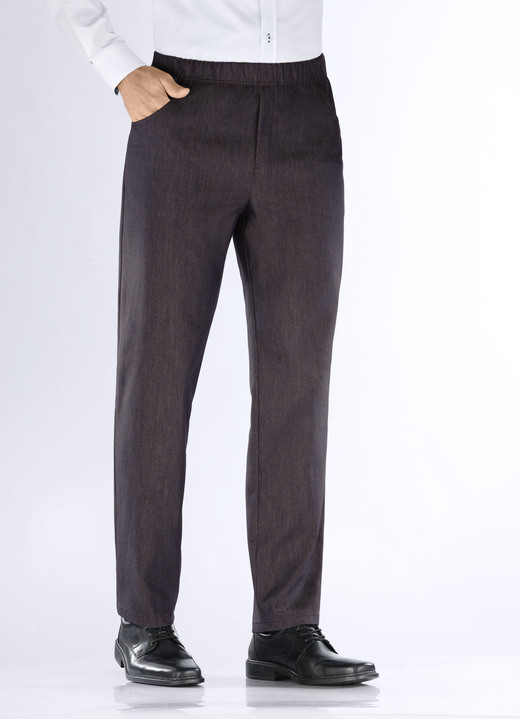 Broeken - Elegante pull-on jeans, in Größe 024 bis 062, in Farbe ANTHRAZIT Ansicht 1