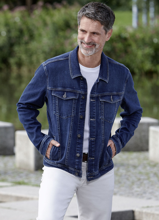 Jassen - Denim jasje, in Größe 3XL (60) bis XXL (56/58), in Farbe JEANSBLAU Ansicht 1