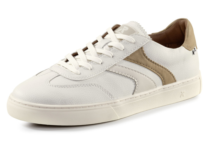 Instappers & veterschoenen - Rieker Sneaker aus weichem Nappaleder, in Größe 040 bis 047, in Farbe WIT-KAMEL Ansicht 1