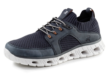 Rieker sneakers met elastische decoratieve vetersluiting
