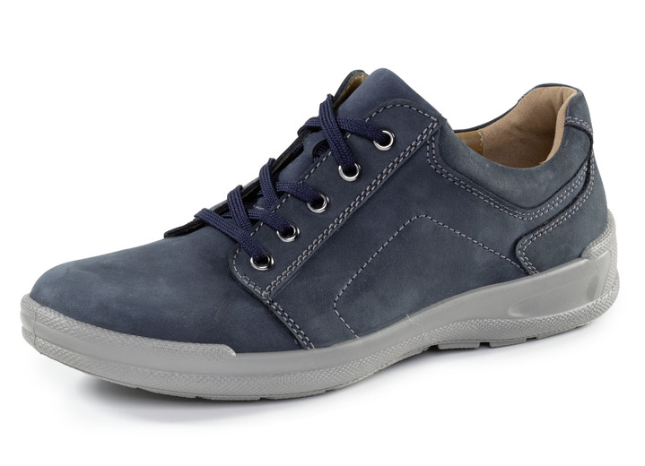 Instappers & veterschoenen - GINO GALANTE veterschoen gemaakt van het beste rundnubuckleer, in Größe 040 bis 050, in Farbe MARINE Ansicht 1
