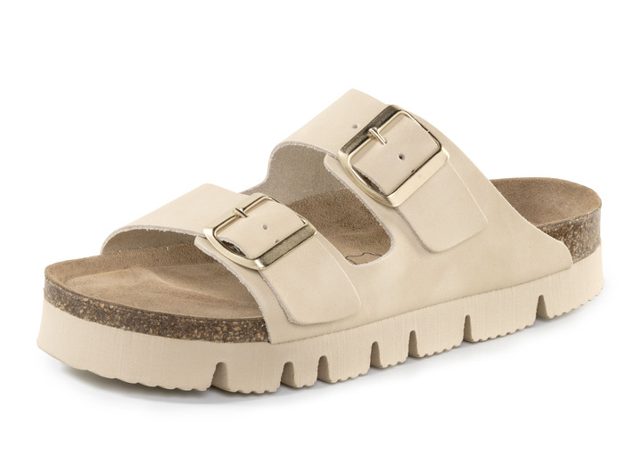 Sandalen & slippers - ELENA EDEN gemaakt van nappaleer, in Größe 036 bis 042, in Farbe BEIGE Ansicht 1