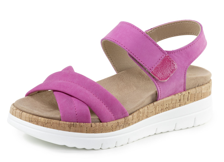 Sandalen & slippers - ELENA EDEN sandaal van nubuck of suède, in Größe 035 bis 041, in Farbe PINK Ansicht 1