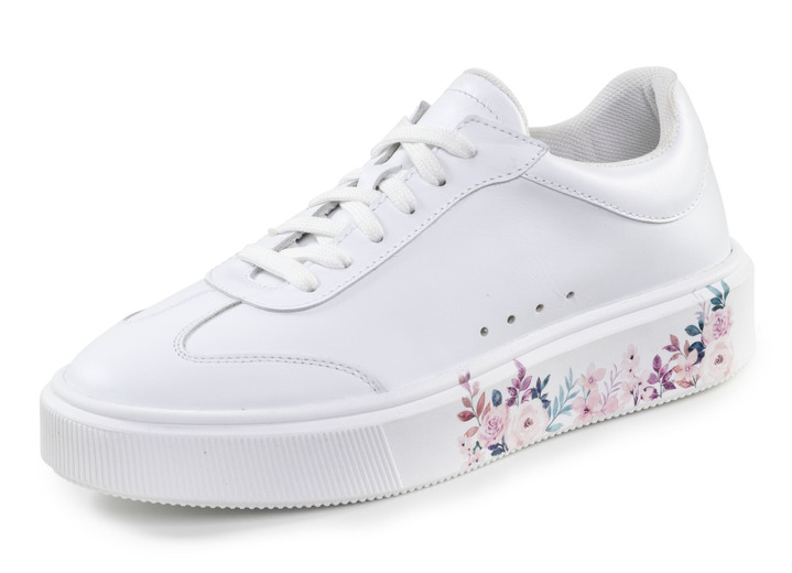 Instappers & veterschoenen - ELENA EDEN sneakers met bloemmotief, in Größe 036 bis 042, in Farbe WEISS Ansicht 1