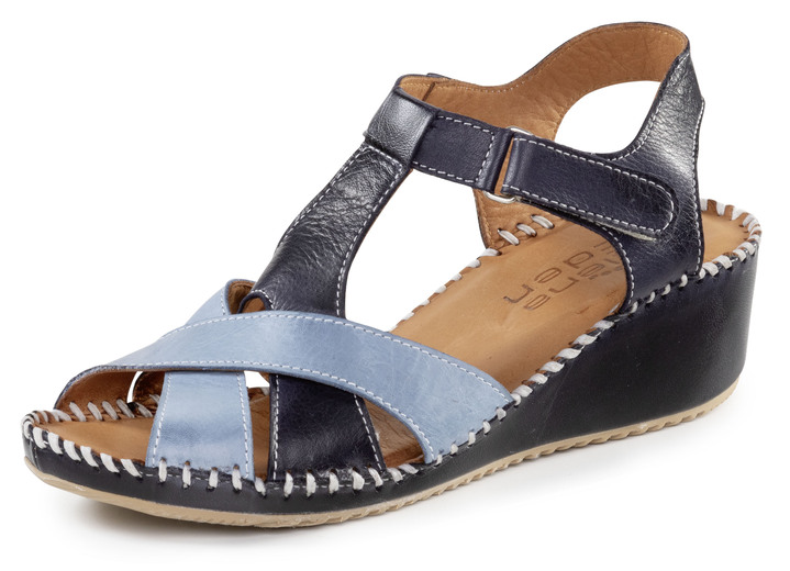 Sandalettes & slippers - ELENA EDEN sandalen gemaakt van zacht nappaleer, in Größe 036 bis 041, in Farbe BLAU Ansicht 1