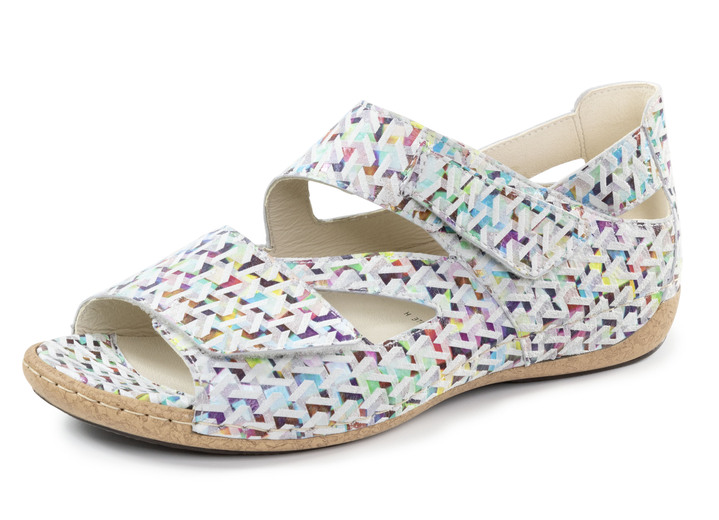 Sandalen & slippers - Ranger-sandaal van effectief bedrukt nubuckleer, in Größe 045 bis 090, in Farbe ECRU-BUNT Ansicht 1