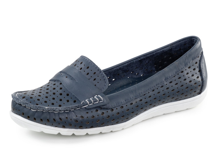 Instappers & veterschoenen - pantoffel, in Größe 036 bis 042, in Farbe MARINE Ansicht 1