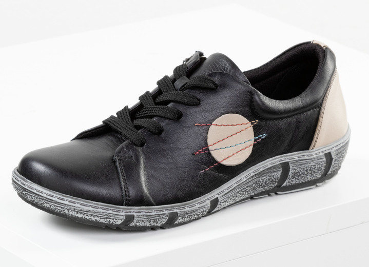 Instappers & veterschoenen - Veterschoenen, in Größe 036 bis 042, in Farbe SCHWARZ-KIESEL Ansicht 1