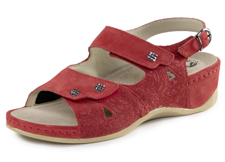 Sandalen & slippers - Mubb-sandaal met elastische inzet bij de bal, in Größe 036 bis 042, in Farbe ROOD Ansicht 1