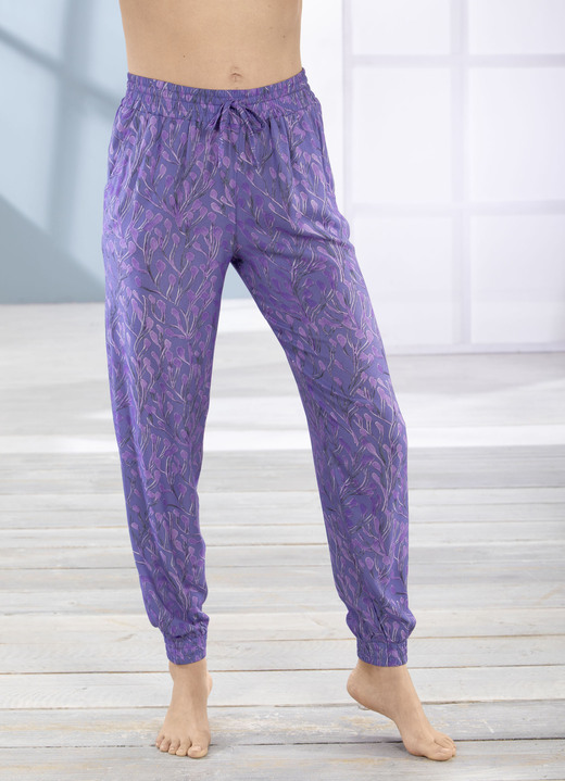 Vrijetijds pantalons - Superleichte Hose von Plantier, in Größe 036 bis 054, in Farbe LILA-FLIEDER Ansicht 1