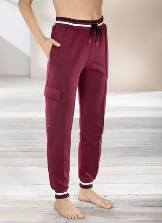 Broek met contrasterende elastische tailleband
