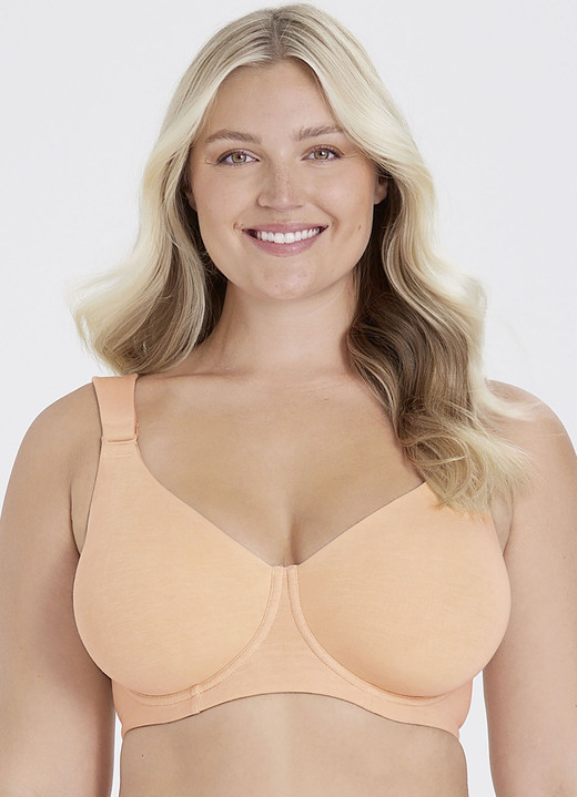 Beugel-BH - Miss Mary beugelbeha van huidvriendelijk biologisch katoen, in Größe 080 bis 105, in Cup D, in Farbe BEIGE Ansicht 1