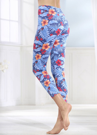 Legging in 7/8-lengte met een mooi bloemendessin