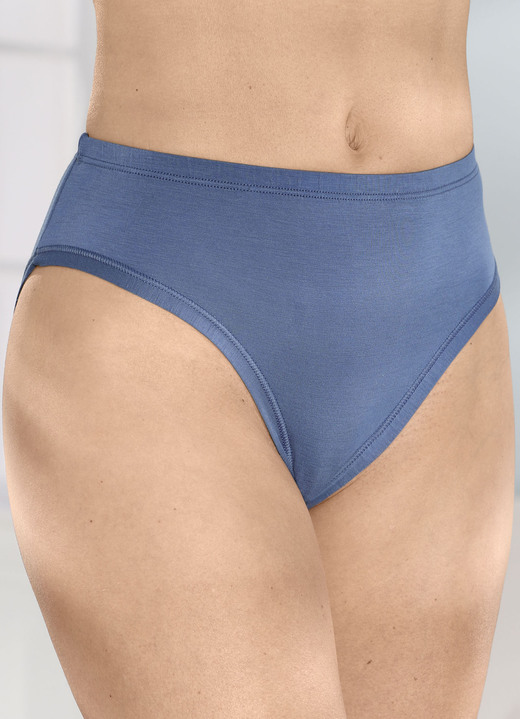 Slips - Vier pakjes slips, in Größe 036 bis 048, in Farbe 4X JEANSBLAUW Ansicht 1