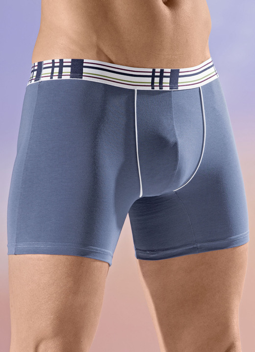 Pants & boxershorts - Vier pakjes broeken, in Größe 005 bis 011, in Farbe 2X INDIGO BLAUW, 2X BORDEAUX Ansicht 1
