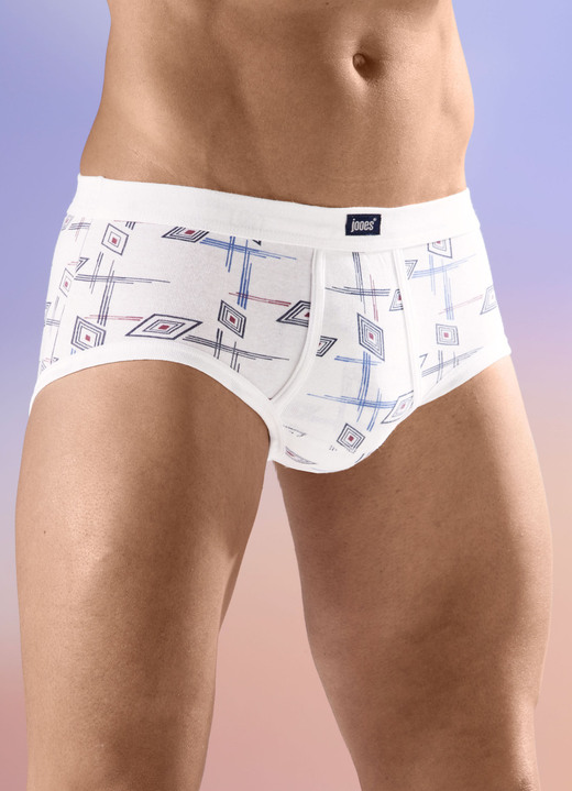 Slips & broeken - Slip, in Größe 005 bis 014, in Farbe 3X WEISS-BUNT, 2X MARINE-BUNT Ansicht 1