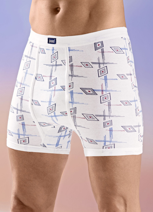 Slips & broeken - Vier pakjes ondergoed, in Größe 005 bis 014, in Farbe 2X WEISS-BUNT, 2X MARINE-BUNT Ansicht 1