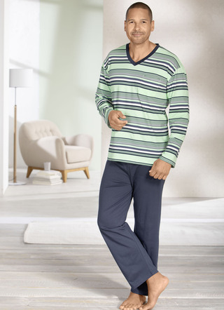 Set van twee pyjama's met V-hals