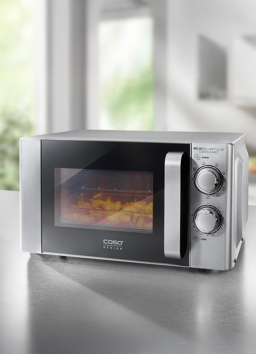 Keukenapparaten - CASO Krachtige magnetron met grill, in Farbe SCHWARZ-SILBER Ansicht 1