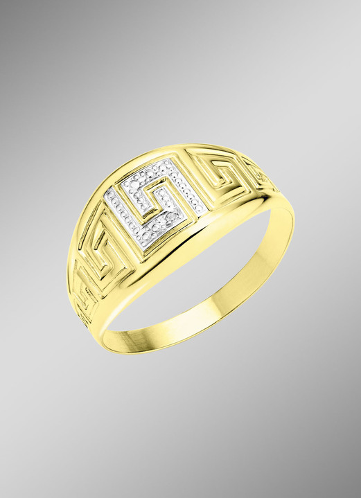 Ringen - Chique damesring in bicolor, in Größe 160 bis 220, in Farbe  Ansicht 1