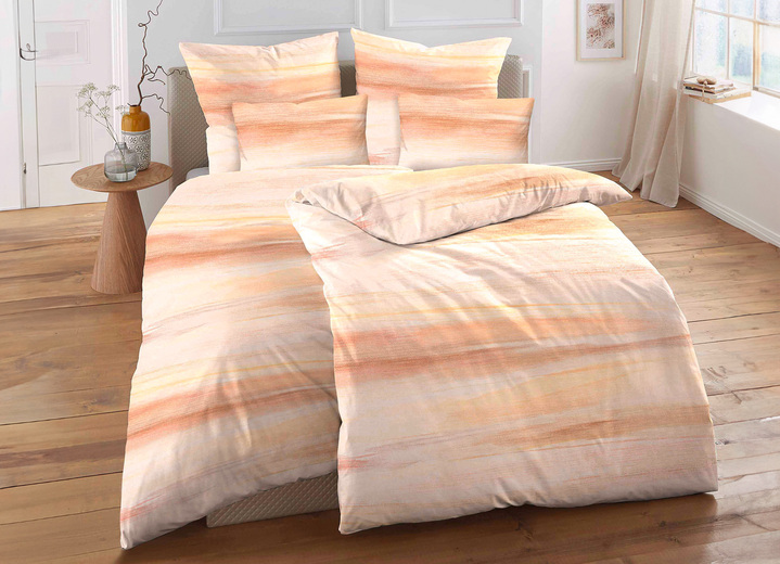 Beddengoed - Beddengoedset dubbelzijdig bedrukt, in Größe 111 (40/80 cm + 135/200 cm) bis 115 (80/80 cm + 155/220 cm), in Farbe GEEL Ansicht 1