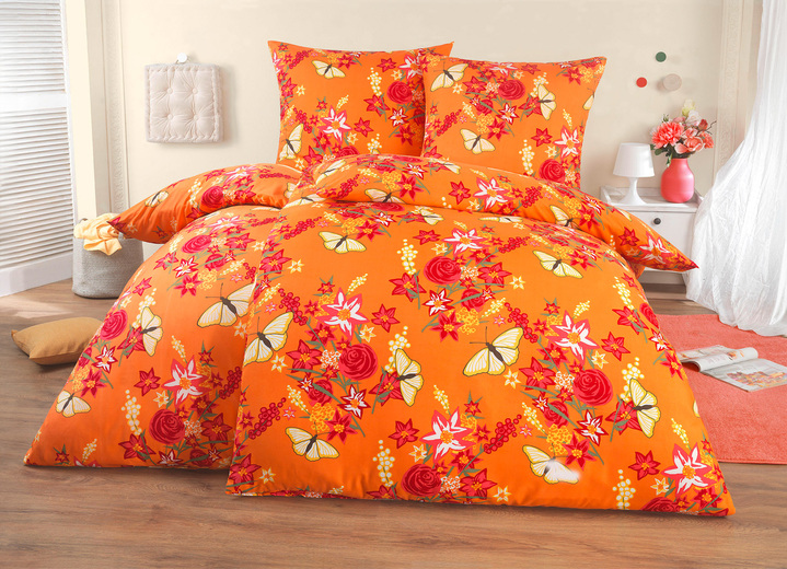 Beddengoed - Microvezel beddengoedset van Grundr, in Größe 111 (40/80 cm + 135/200 cm) bis 115 (80/80 cm + 155/220 cm), in Farbe TERRA Ansicht 1