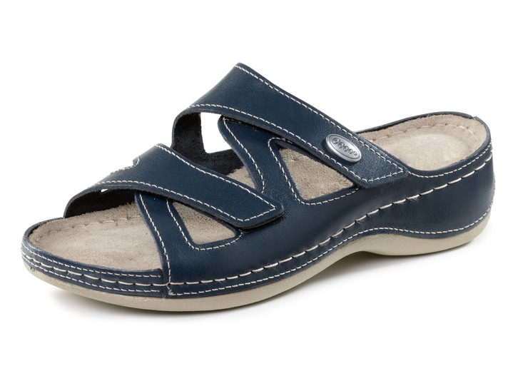Sandalen & slippers - ELENA EDEN muiltjes van nappaleer, in Größe 036 bis 042, in Farbe MARINE Ansicht 1