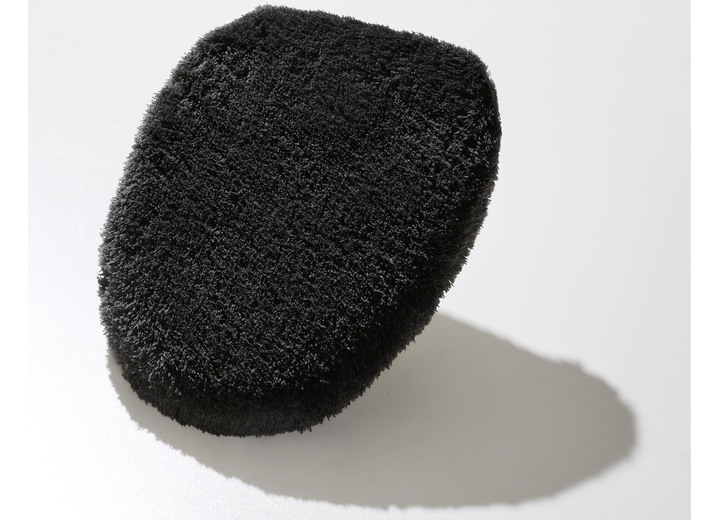 Badmatten - badkamerset in blotevoetenzachte kwaliteit, in Größe 100 (Matje, halfrond 50/80 cm) bis 112 (Toiletdekselafdekking 47/50 cm), in Farbe ANTHRAZIT Ansicht 1