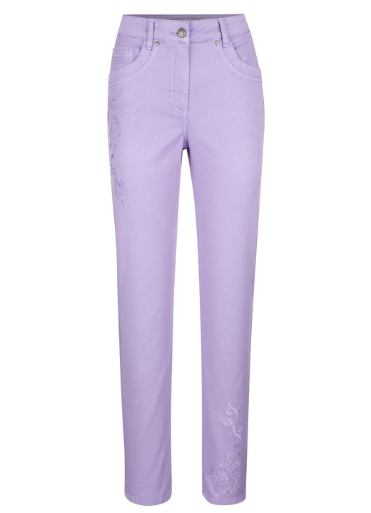 Broeken - Broek met bloemenborduursel, in Größe 019 bis 046, in Farbe SERING Ansicht 1