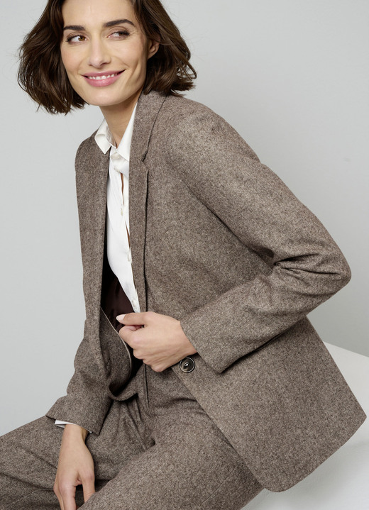 Blazer - Blazer met klepzakken, in Größe 038 bis 052, in Farbe BRAUN MELIERT Ansicht 1