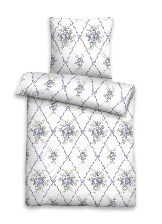 Beddengoed - Beddengoedset in knuffelzachte kwaliteit, in Größe 112 (80/80 cm + 135/200 cm) bis 412 (4-delige voordeelset), in Farbe LILA Ansicht 1