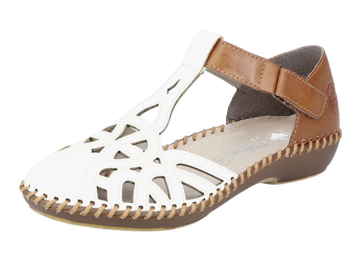 Sandalen & slippers - Rieker sandaal met klittenbandsluiting, in Größe 036 bis 042, in Farbe CREME-COGNAC Ansicht 1