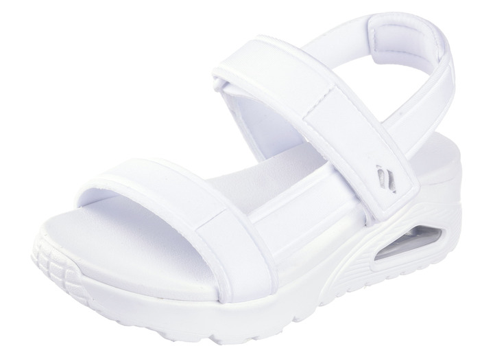 Sandalettes & slippers - SKECHERS sandaal van rekbaar textielmateriaal, in Größe 036 bis 041, in Farbe WEISS Ansicht 1