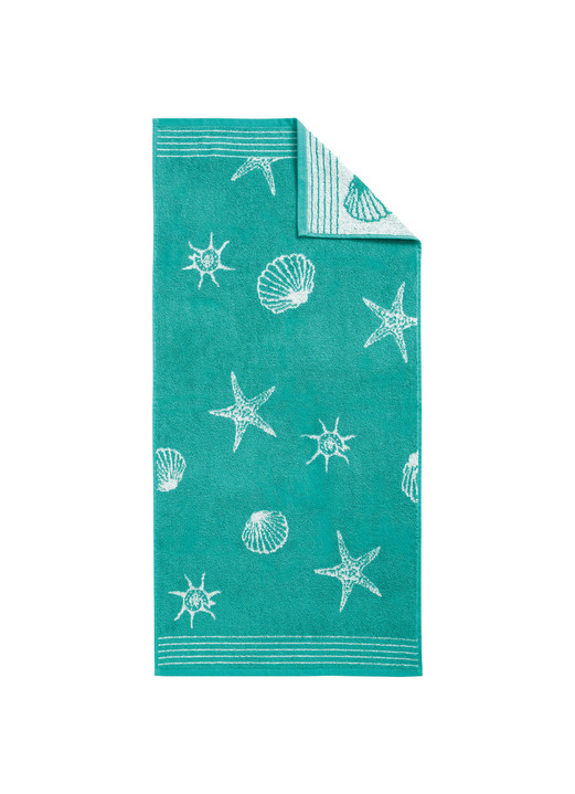 Handdoeken - Badstofserie van Dyckhoff van 100% katoen, in Größe 200 (Handdoek, 50 x 100 cm) bis 204 (Handdoek, 70 x 140 cm), in Farbe TURQUOISE Ansicht 1