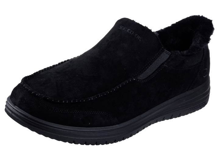 Instappers & veterschoenen - SKECHERS, comfortabele herenpantoffels, met voorgevormde instaphak, in Größe 040 bis 046, in Farbe SCHWARZ Ansicht 1
