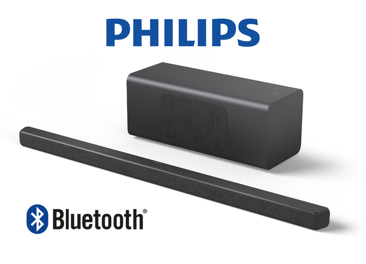 Thuisbios - Philips TAB6309/10 Soundbar 2.1 met draadloze subwoofer, in Farbe SCHWARZ Ansicht 1