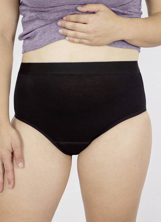 Incontinentie - Hygiënische damesslip, hoge taille, van Hydas, in Größe 1 (38/40) bis 5 (54/56), in Farbe SCHWARZ, in Ausführung Damesslip, hoge taille Ansicht 1