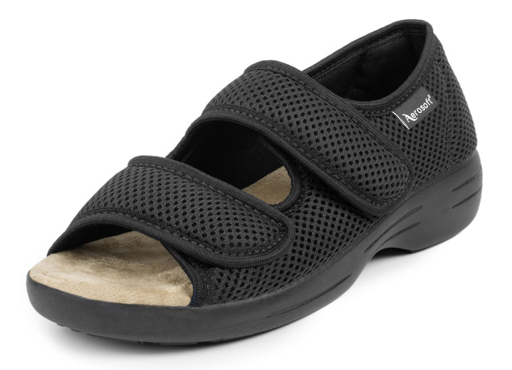 Sandalen & slippers - Klittenbandsandalen voor dames en heren, in Größe 036 bis 046, in Farbe SCHWARZ, in Ausführung Comfort klittenbandsandaal met 2 klittenbandsluitingen Ansicht 1
