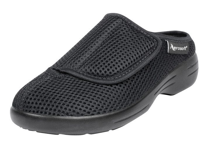 Sandalen & slippers - Klittenbandmuiltjes voor dames en heren, in Größe 036 bis 046, in Farbe ZWART Ansicht 1