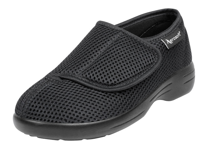 Instappers & veterschoenen - Klittenband lage schoen voor dames en heren, in Größe 036 bis 046, in Farbe SCHWARZ Ansicht 1