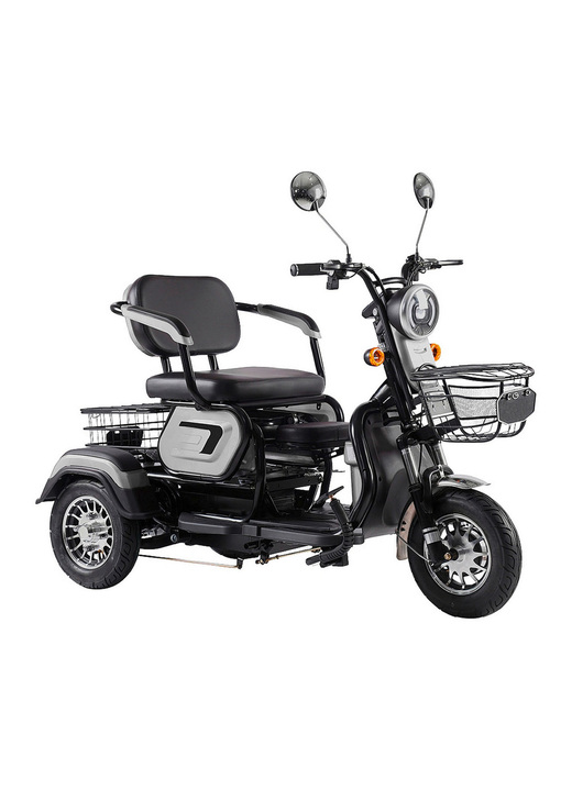Elektrische mobile - Driewielig elektrisch voertuig in de stijl van een compacte scooter, in Farbe ZILVER Ansicht 1