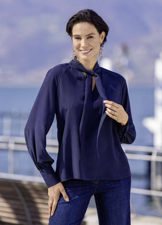 Lange mouw - Combineerbare tuniek, in Größe 036 bis 052, in Farbe MARINE Ansicht 1