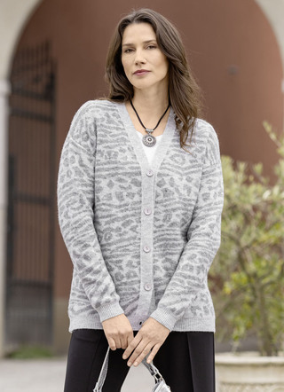 Cardigan met dierenprint